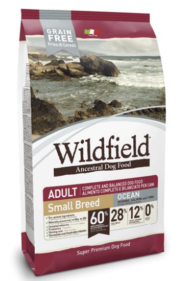 Immagine di NON PUBBLICATO WILDFIELD Adult OCEAN Aringa,Salmone,Tonno taglie SMALL 7 kg