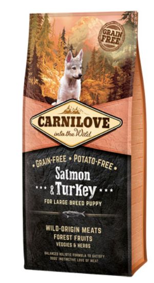 Carnilove Puppy salmone e tacchino LARGE BREED 12kg 