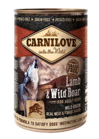 CARNILOVE LATTINA UMIDO AGNELLO E CINGHIALE 400 gr