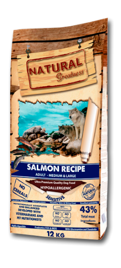 Immagine di NON PUBBLICATO NATURAL GREATNESS SALMON RECIPE taglie MINI 6KG