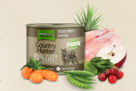 Immagine di NATURES MENU UMIDO COUNTRY HUNTER CONIGLIO E MIRTILLI ROSSI 600 gr