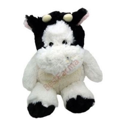 GIOCO PELUCHES MUCCA BIANCA CON SONORO 28CM