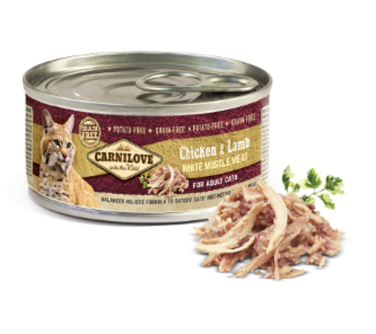 Immagine di CARNILOVE POLLO AGNELLO UMIDO GATTO 100  gr