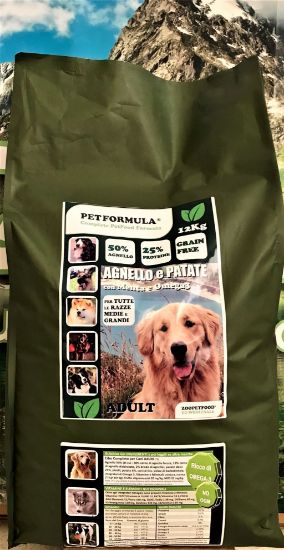 Immagine di OUTLET DANNEGGIATO PETFORMULA AGNELLO PATATE & Menta ADULTO GRAIN FREE 12 KG 