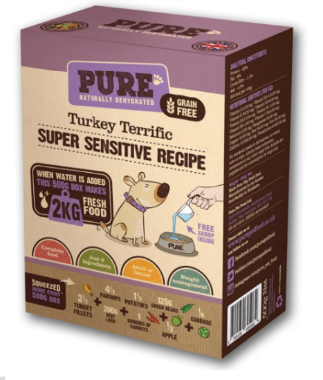 Immagine di KIT PROVA SFUSO PURE TURKEY TERRIFIC TACCHINO LIGHT /SENIOR 500 GR.  CIBO CANE LIOFILIZZATO RAW