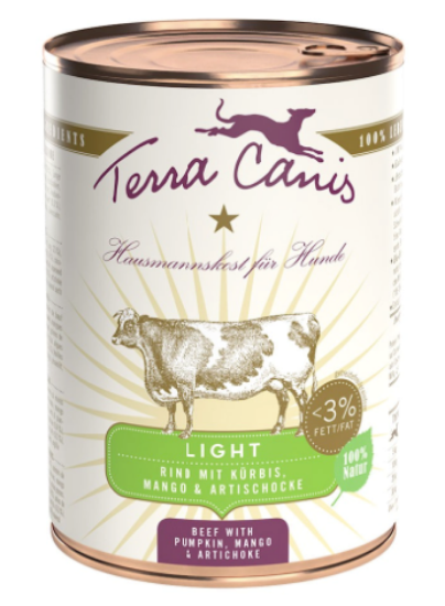 Immagine di TERRA CANIS UMIDO LIGHT GRAIN FREE MANZO Con ZUCCA MANGO e CARCIOFO  DA 400 gr