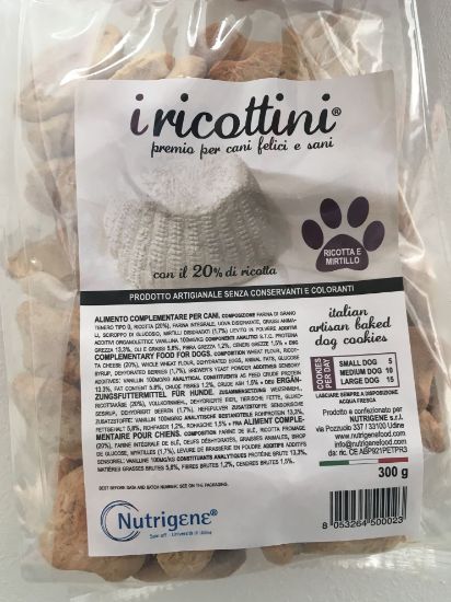 Immagine di i RICOTTINI BISCOTTI AL GUSTO DI RICOTTA E MIRTILLO 100% NATURALI 300gr iricottini