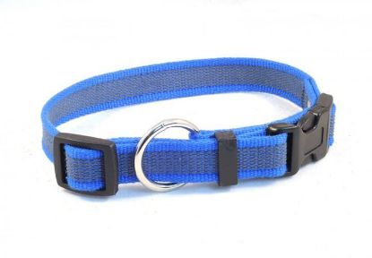 Immagine di BELLEPET COLLARE IN GOMMA ANTISTRAPPO BLU tg M da 40 - 52 cm x 19 mm