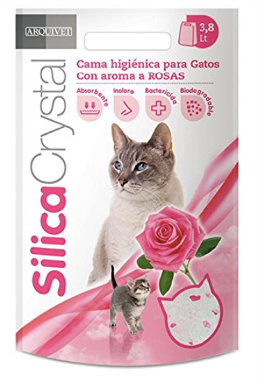 Immagine di LETTIERA GATTI SILICA CRYSTAL AROMA ROSA 3,8 LITRI