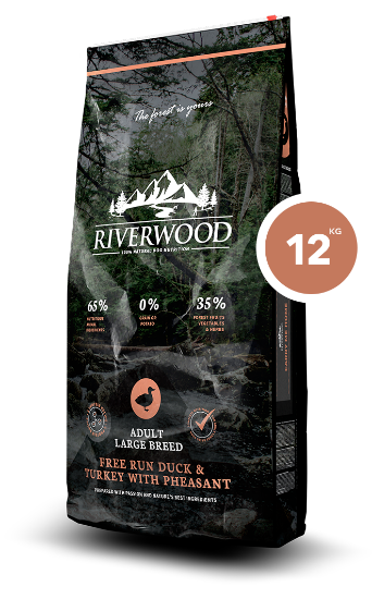 Immagine di OUTLET FINE SERIE RIVERWOOD CANE 65/35 ADULT ANATRA, TACCHINO e FAGIANO 12 KG GRAIN FREE