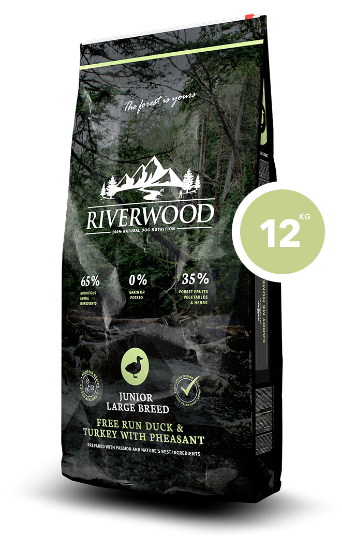 Immagine di  RIVERWOOD CANE 65/35 PUPPY JUNIOR ANATRA, TACCHINO e FAGIANO 12 KG GRAIN FREE  TAGLIE MEDIIO GRANDI 
