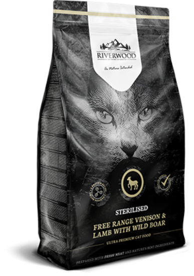 RIVERWOOD carnilove GATTO STERILIZZATO ADULTO CERVO, AGNELLO E CINGHIALE 2 KG GRAIN FREE