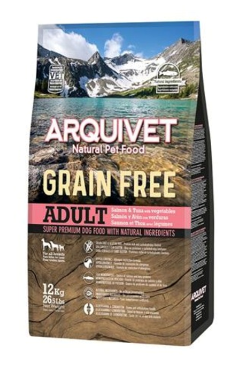 ARQUIVET GRAIN FREE SALMONE TONNO e verdure 12 KG cane 