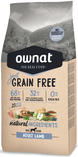 OWNAT LINEA JUST AGNELLO CANE ADULTO 14 KG GRAIN FREE 