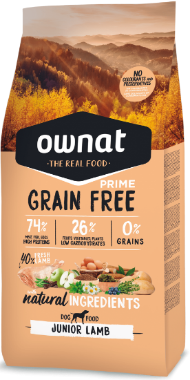 14 KG AGNELLO PUPPY OWNAT GRAIN FREE