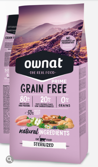OWNAT LINEA PRIME POLLO GATTO STERILIZZATO ADULTO 1 KG GRAIN FREE