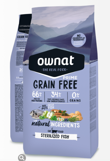 OWNAT LINEA PRIME PESCE GATTO STERILIZZATO ADULTO 3 KG GRAIN FREE