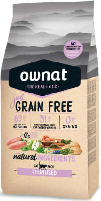 OWNAT LINEA JUST POLLO GATTO STERILIZZATO ADULTO 8 KG GRAIN FREE