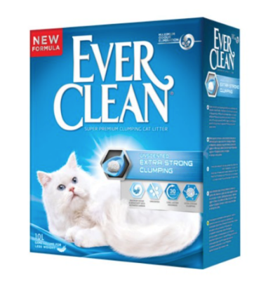 LETTIERA GATTI EVER CLEAN UNSCENTED NON PROFUMATA EXTRA STRONG 10 LITRI