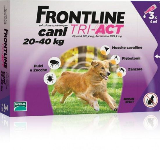 Immagine di OUTLET FINE SERIE SFUSO FRONTLINE TRIACT 20- 40 KG 1 PIPETTE 4ml scadenza 30 GIUGNO 2020