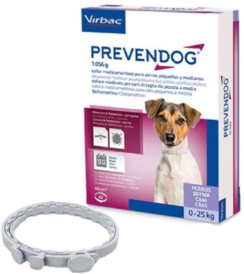 PREVENDOG COLLARE ANTIPARASSITARIO - 2 collari per cani < 25 kg