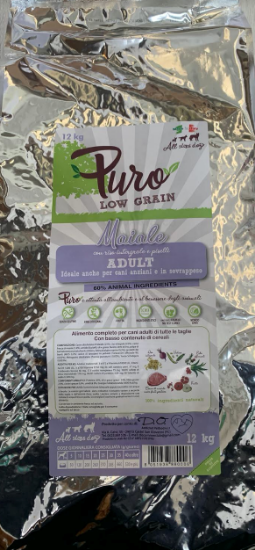 PURO - LOW GRAIN Monoproteico AGNELLO CANE ADULTO 20 kg