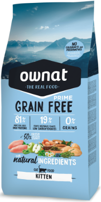 OWNAT LINEA PRIME KITTEN POLLO GATTO 1 KG GRAIN FREE