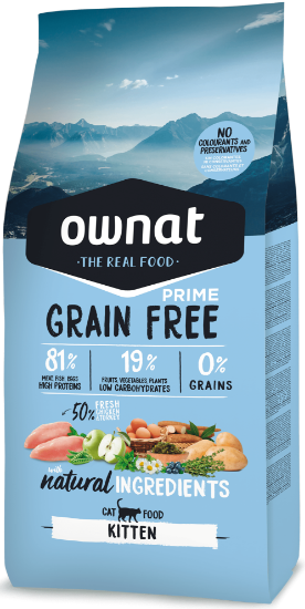 OWNAT LINEA PRIME KITTEN POLLO GATTO 1 KG GRAIN FREE