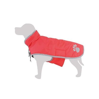 IMPERMEABILE ROSSO TG 4 55 CM LUNGH ANTIPIOGGIA per CANI