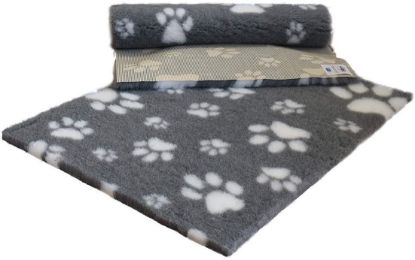 Cuscino tappeto relax VETFLEECE ANTRACITE E BIANCO tg S - 75x50 cm antiscivolo cani gatti - simil VETBED
