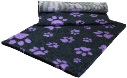 Cuscino tappeto relax VETFLEECE ANTRACITE E LILLA tg.M 100X75 cm antiscivolo cani gatti - simil VETBED