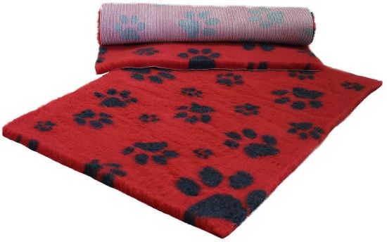 Cuscino tappeto relax VETFLEECE ROSSO e ANTRACITE  tg.L 150X100 antiscivolo cani gatti - simil VETBED
