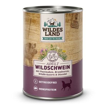 WILDES LAND CLASSIC UMIDO CANE CINGHIALE PASTINACA E MORE 400 gr Completo