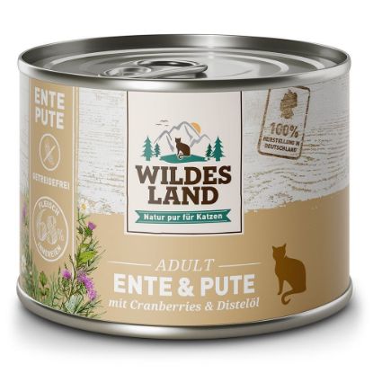 WILDES LAND CLASSIC UMIDO GATTO ANATRA TACCHINO E MIRTILLI FORMATO MAXI 200 gr  Completo