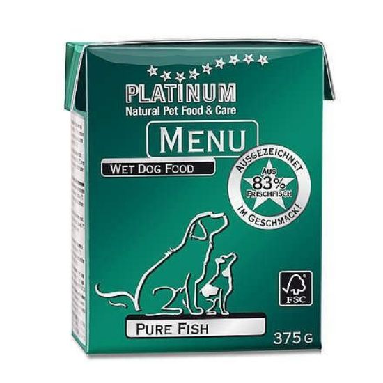 OUTLET FINE SERIE PLATINUM NATURAL UMIDO PURE FISH TROTA SARDINA 375 GR