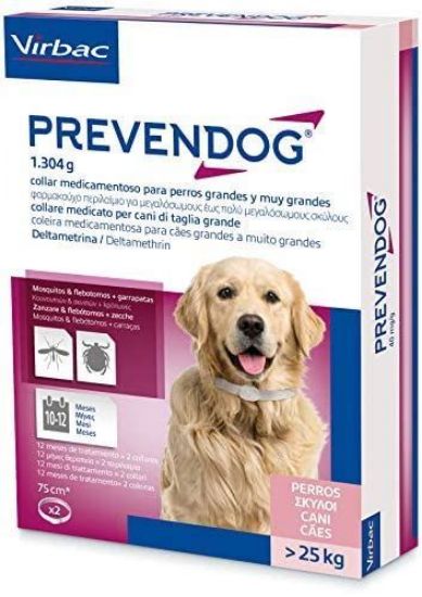 PREVENDOG COLLARE ANTIPARASSITARIO - CONF.  2 COLLARI per cani  > 25 kg