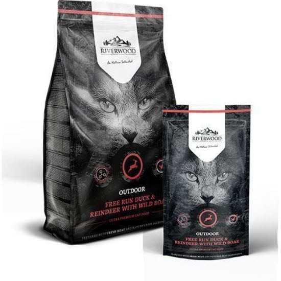 RIVERWOOD GATTO ADULTO OUTDOR RENNA ,  ANATRA E CINGHIALE 6 KG GRAIN FREE