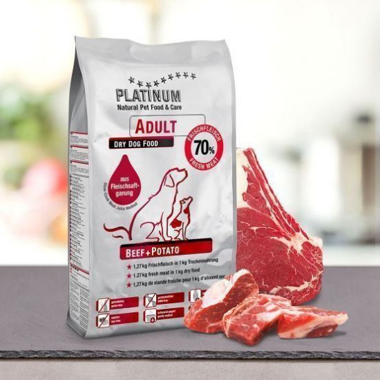 PLATINUM NATURAL SEMIUMIDO MANZO & PATATE  Grain Free 15 KG BEEF