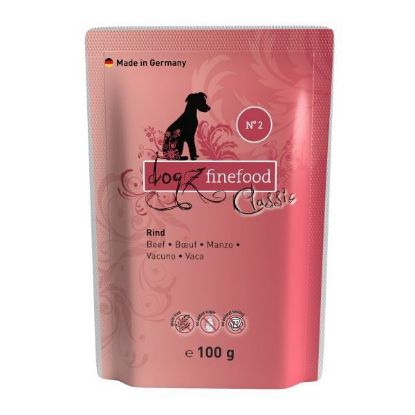 DOGZ FINEFOOD MANZO  N.12 UMIDO CANE  COMPLETO 100 GR. BUSTINA