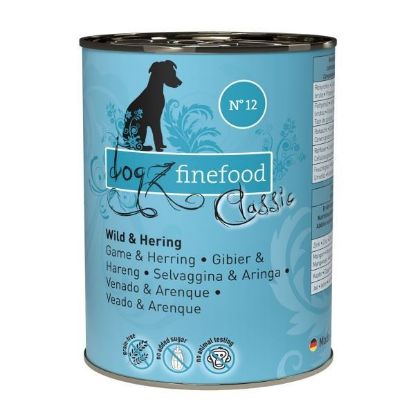 DOGZ FINEFOOD SELVAGGINA ARINGA  N.12 UMIDO CANE  COMPLETO 400 GR. LATTINA