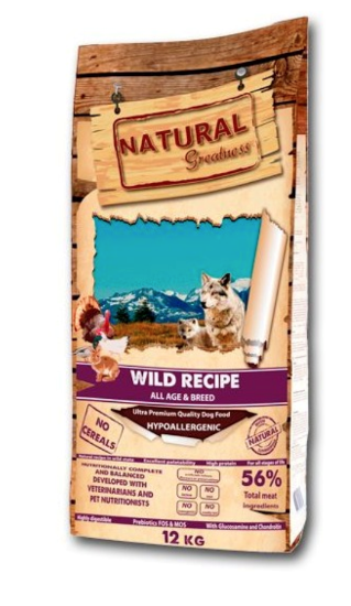 Immagine di NATURAL GREATNESS WILD RECIPE ANATRA TACCHINO POLLO GRAIN FREE ADULT/JUNIOR 15 + 3 kg omaggio = 18 kg