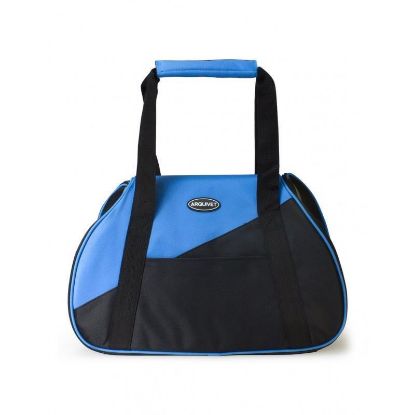 TRASPORTINO PER GATTI E CANI BORSA NERO e BLU 47 x 24 x 28