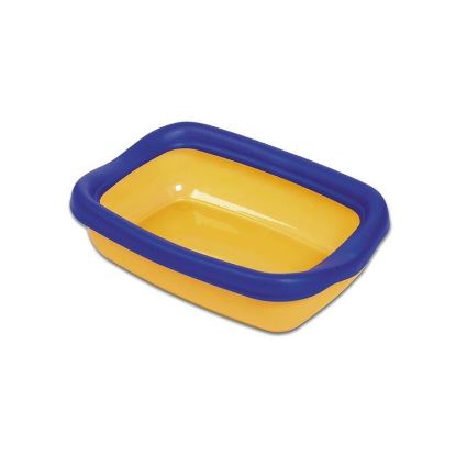 LETTIERA GATTI SCOPERTA ARANCIO e BLU 44 x 32 x 12 cm