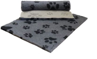 Cuscino tappeto relax VETFLEECE GRIGIO E ANTRACITE tg.S 75X50 cm antiscivolo cani gatti - simil VETBED