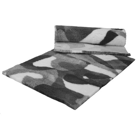 Cuscino tappeto relax VETFLEECE CAMOUFLAGE ANTRACITE BIANCO tg. M 100X75 cm antiscivolo cani gatti - simil VETBED