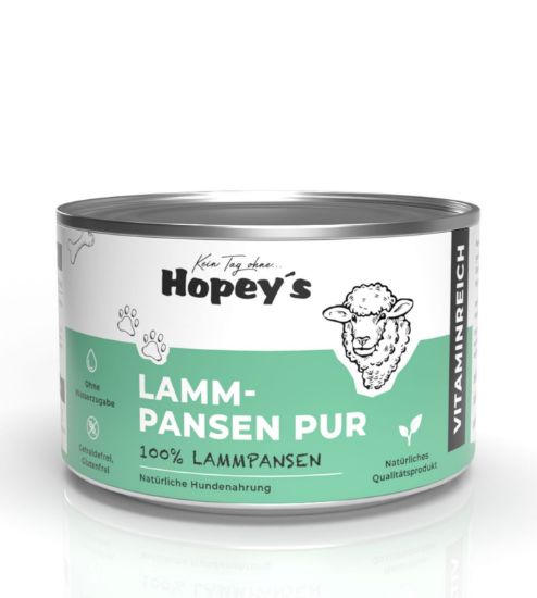 HOPEY's UMIDO CANE  RUMINE AGNELLO TRIPPA VERDE BARF DA 410 gr