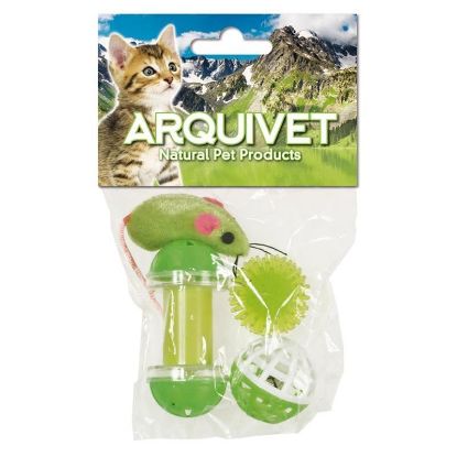 GIOCO GATTO KIT 4 GIOCATTOLI (TOPO / PALLINA ECC. )