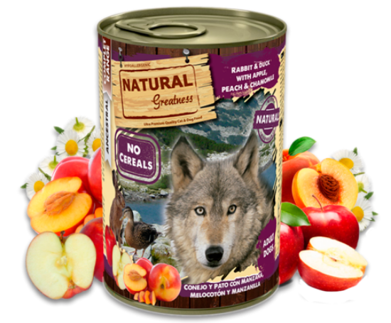 NATURAL GREATNESS UMIDO CANE CONIGLIO ANATRA  400 gr 