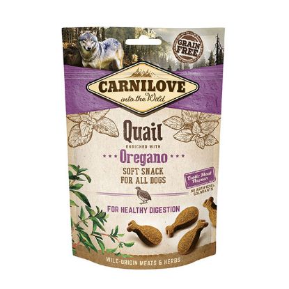 CARNILOVE SOFT SNACK CANE QUAGLIA E ORIGANO 200 GR. GRAIN FREE