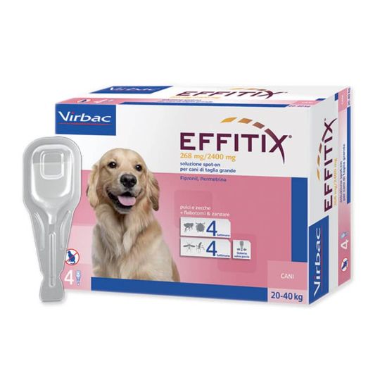 EFFITIX  4 PIPETTE per CANI da 20-40 KG